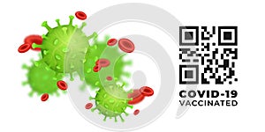 Coronavirus 2019-nCoV checking, monitoring QR codes for presence and validity of the Covid-19 vaccination. Coronavirus restriction