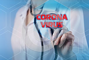 Coronavirus 2019-nCoV. Corona virus outbreaking. Epidemic virus Respiratory Syndrome