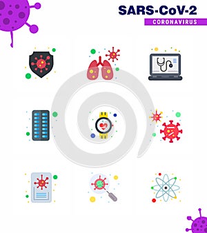 Coronavirus 2019-nCoV Covid-19 Prevention icon set medical, beat, medical, pill, capsule