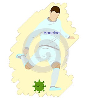 Coronavirus 2019-nCoV, icon de Covid-19 virus cell. Illustration Vector.