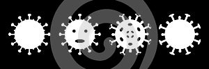 Coronavirus 2019-nCoV Icons set. Outbreak coronavirus. Pandemic, medical, healthcare, Stop Coronavirus concept. Creative Design T
