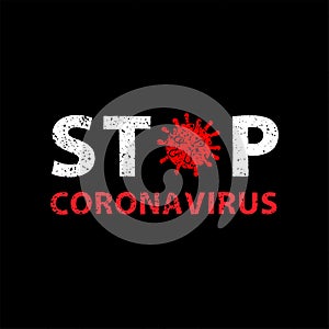 Coronavirus 2019-nCov. White background. Ð¢ext hashtag STOP CORONAVIRUS