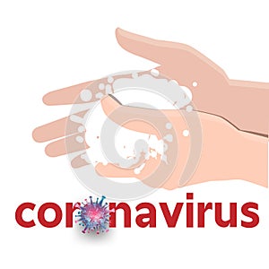 Coronavirus 2019-nCov on white isolated background ,element for medical concept,Microscope virus close up Vector 3D style