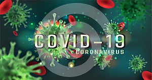 Coronavirus 2019-nCov on white isolated background ,element for medical concept,Microscope virus close up Vector 3D style