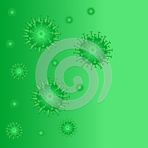Coronavirus abstract background. Covid-19. Medical Genetics Bacteriological Microorganism.