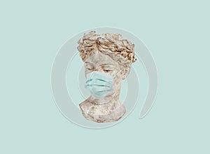 Coronavirus art statue  mask coronavirus art statue  mask