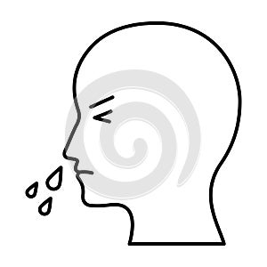 Coronavirus attack Flat Style vector icon which can easily modify or edit