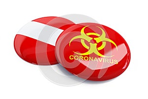 Coronavirus in Austria on a white background 3D illustration, 3D rendering