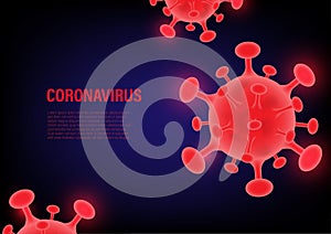 Coronavirus background design, vector illustration. Global Covid-19 pandemic crisis concept