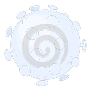 Coronavirus Bacteria Cell Illustration, COVID-19 Novel Coronavirus.