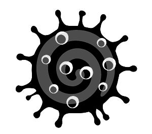 coronavirus black icon
