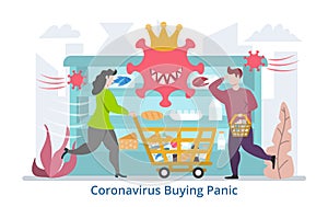 Coronavirus Buying Panic concept