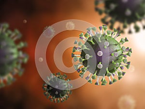 Coronavirus cell in blood