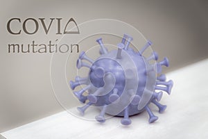 Coronavirus cell with delta sign