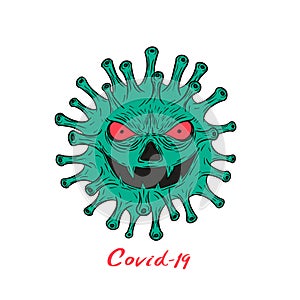 Coronavirus character vector illustration