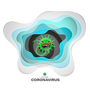 Coronavirus character vector illustration for disease covid-19