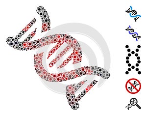 Coronavirus Collage DNA Spiral Icon photo