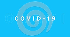 Coronavirus concept texts against blue background