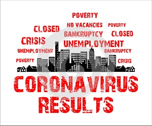 Coronavirus consequences - crisis and unemployment, concept