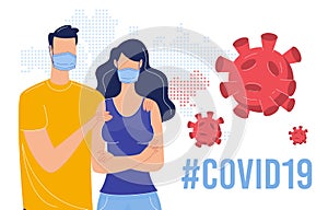 Coronavirus Contamination Prevention Flat Vector