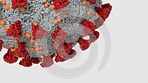 Coronavirus Corona Covid19 Korona Virus Glykoproteine Novel White 3D Illustration