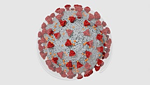 Coronavirus Corona Covid19 Korona Virus Glykoproteine Novel White 3D Illustration