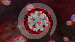 Coronavirus Covid-19 - 3D Graphic Background Illustration