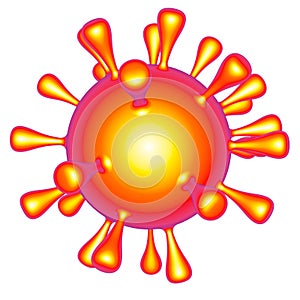 Coronavirus Covid-19 3d rendering.