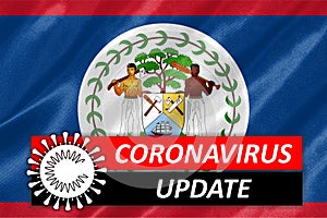 Coronavirus COVID-19 on Belize Flag