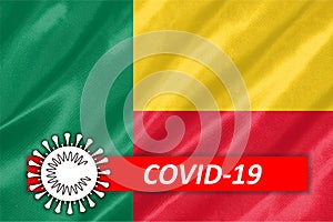 Coronavirus COVID-19 on Benin Flag