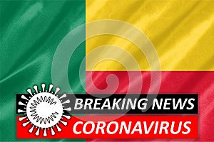 Coronavirus COVID-19 on Benin Flag