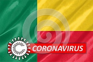 Coronavirus COVID-19 on Benin Flag