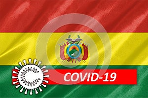 Coronavirus COVID-19 on Bolivia Flag