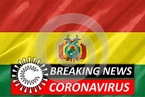 Coronavirus COVID-19 on Bolivia Flag