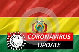 Coronavirus COVID-19 on Bolivia Flag