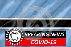 Coronavirus COVID-19 on Botswana Flag