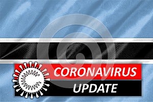 Coronavirus COVID-19 on Botswana Flag