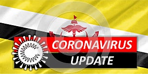 Coronavirus COVID-19 on Brunei Flag