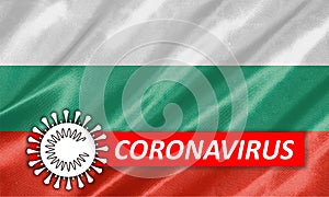 Coronavirus COVID-19 on Bulgaria Flag
