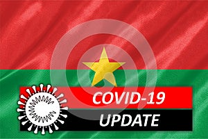 Coronavirus COVID-19 on Burkina Faso Flag