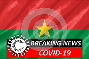 Coronavirus COVID-19 on Burkina Faso Flag