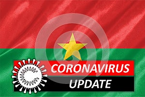 Coronavirus COVID-19 on Burkina Faso Flag
