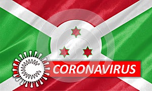 Coronavirus COVID-19 on Burundi Flag