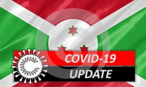 Coronavirus COVID-19 on Burundi Flag