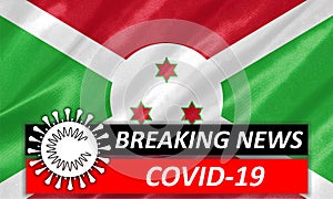 Coronavirus COVID-19 on Burundi Flag