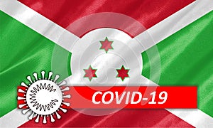 Coronavirus COVID-19 on Burundi Flag