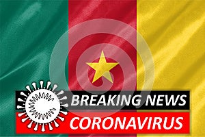 Coronavirus COVID-19 on Cameroon Flag