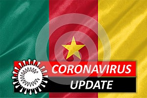 Coronavirus COVID-19 on Cameroon Flag