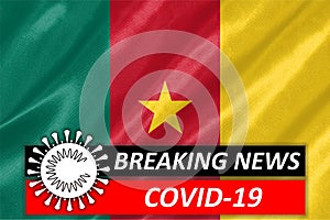 Coronavirus COVID-19 on Cameroon Flag