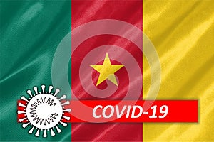 Coronavirus COVID-19 on Cameroon Flag